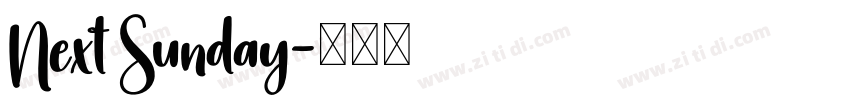 Next Sunday字体转换